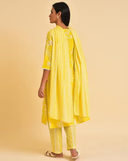 Floral Print Straight Kurta Suit Set