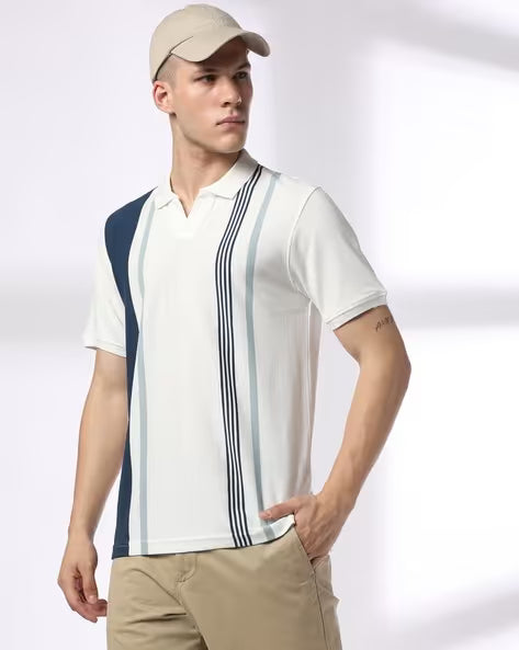 NETPLAY Men Ultimate Striped Slim Fit Polo T-Shirt