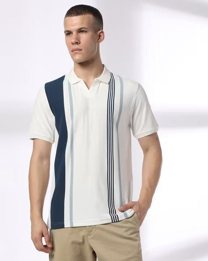 NETPLAY Men Ultimate Striped Slim Fit Polo T-Shirt