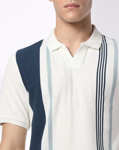 NETPLAY Men Ultimate Striped Slim Fit Polo T-Shirt