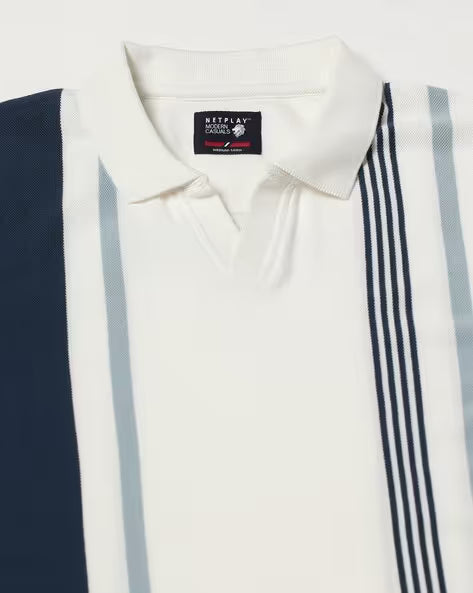 NETPLAY Men Ultimate Striped Slim Fit Polo T-Shirt