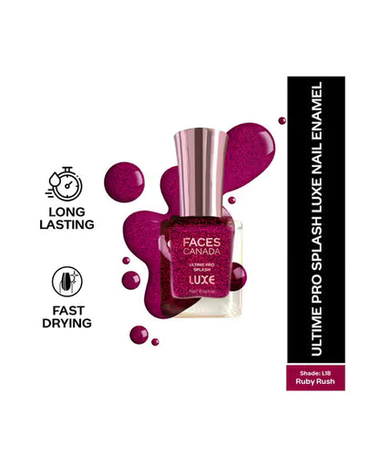 FACES CANADA Ultime Pro Splash Luxe Nail Enamel - L18 Ruby Rush