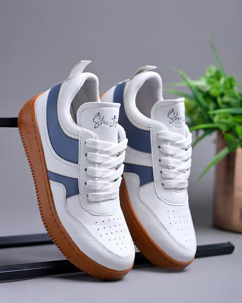 SHOETOPIA Girls Mid-Top Lace-Up Running Sneakers