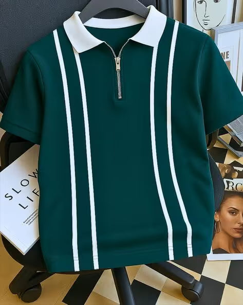 NEONOMAD Men Striped Regular Fit Polo T-Shirt